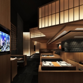 日式日料餐厅3D模型下载